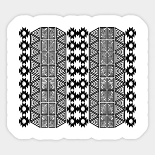 Aztec Pattern Design Black Sticker